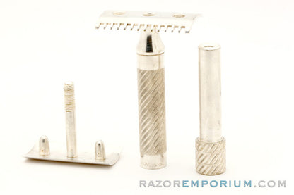 1920 Gillette Bulldog Old Style Double Edge Razor w/ French Ivory case and Blade Banks