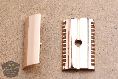 Gillette 1930's NEW Cap & Guard *Rose Gold REVAMPED