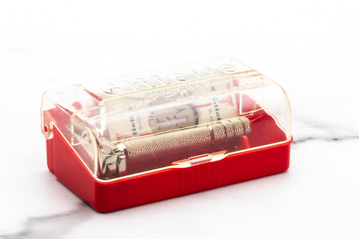 1940's Gillette Super Speed Safety Razor Set with Blade Dispenser  | Original Condition