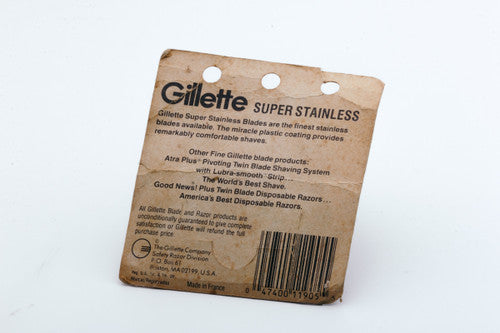 1980's Gillette Super Stainless Double Edge  - New Old Stock (NOS) Razor Blades