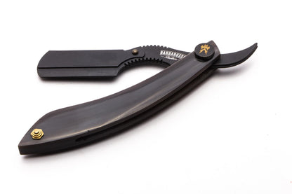 Barbarossa Brothers Cutlass Cut Throat Shavette With Buffalo Bone Scales