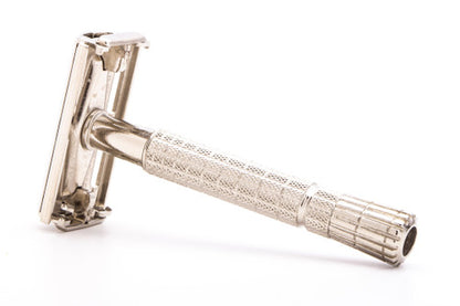 1956 B1 Gillette TTO Flare Tip Super Speed Double Edge Razor  | Factory Nickel Revamp