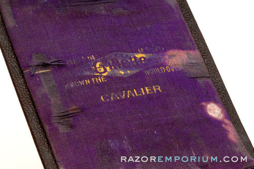 1920s Gillette New Improved Cavalier Travel Combination Set in Black Leather