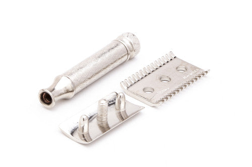 1921 Gillette New Improved Tuckaway DE Safety Razor |  Factory Nickel Revamp