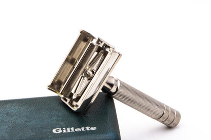 1950's Gillette British Rocket Safety Razor With Blue Case | Original Condition