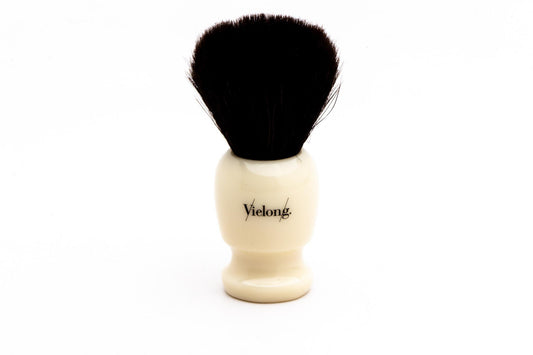 Vielong | Black Horsehair Shaving Brush with Ivory Handle