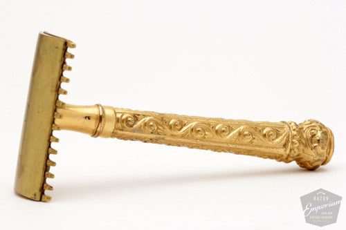 1909 Gillette ABC Pocket Edition Greek Column Handle Old Type Razor