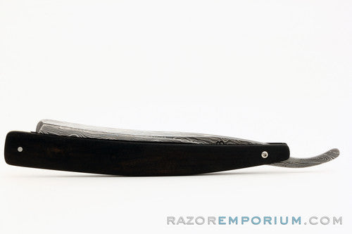 6/8" T3 Straight Razor w/ Original Black Acrylic Scales