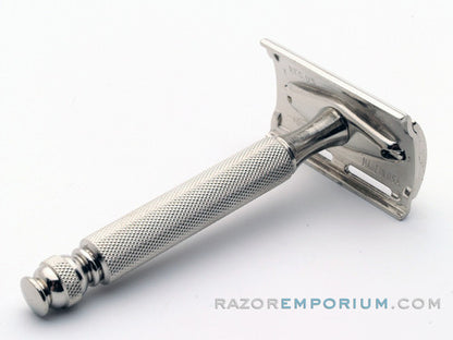 1959 E2 Gillette Ball End Tech DE Safety Razor - Etched Logo