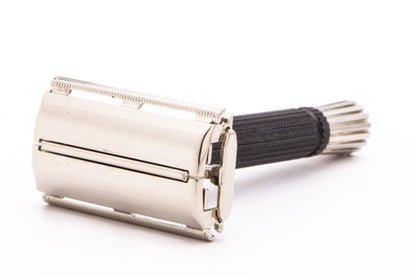 1971 Gillette Black Handle Flare Tip Super Speed Safety Razor R1