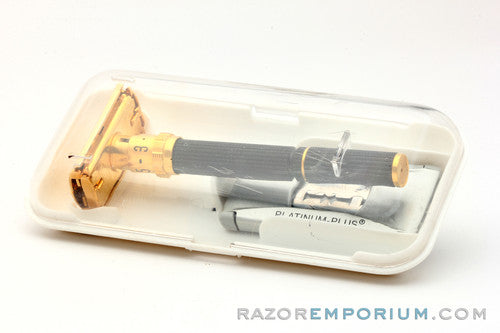 1969 O4 Gillette Super Adjustable 109 DE Safety Razor w/ Case & Blades | Original Gold