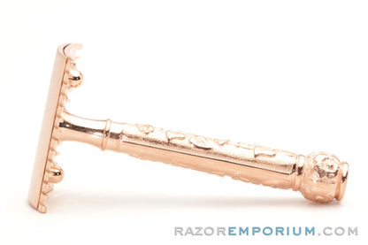 1910 Gillette ABC Pocket Edition Floral Handle Rose Gold Revamp