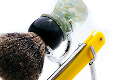 Brush & Straight Razor Stand  | Chrome