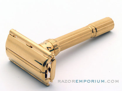 1966 L4 Gillette Slim Adjustable Safety Razor - 24K Gold Revamp