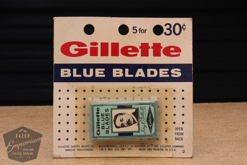 Gillette Blue 60's Double Edge (5) - New Old Stock (NOS) Razor Blades