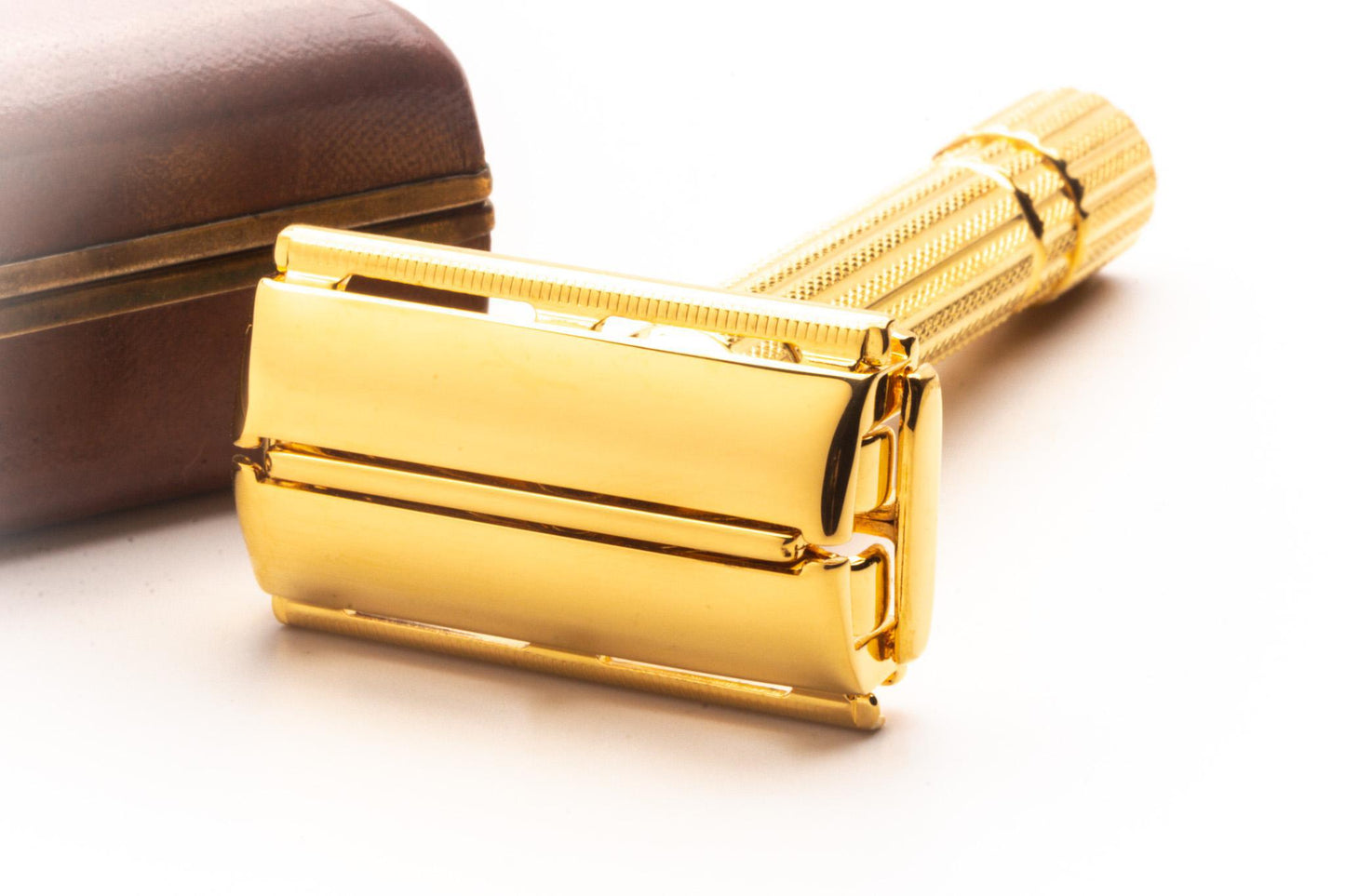 1955 A2 Gillette President Double Edge Safety Razor Set | 24K Gold Revamp