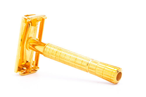 1983 D4 Gillette Flare Tip DE Safety Razor  | 24K Gold Revamp