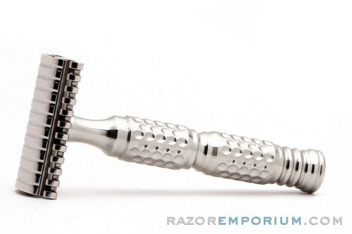 Timeless Razor Open Comb and Dimpled Stainless Steel Safety Razor