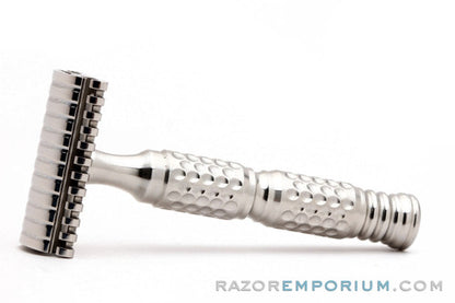 Timeless Razor Open Comb and Dimpled Stainless Steel Safety Razor
