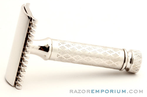 1920's Gillette Silver New Improved Style Travel (DE) Safety Razor Set w/ Blade Bank & Case