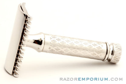 1920's Gillette Silver New Improved Style Travel (DE) Safety Razor Set w/ Blade Bank & Case