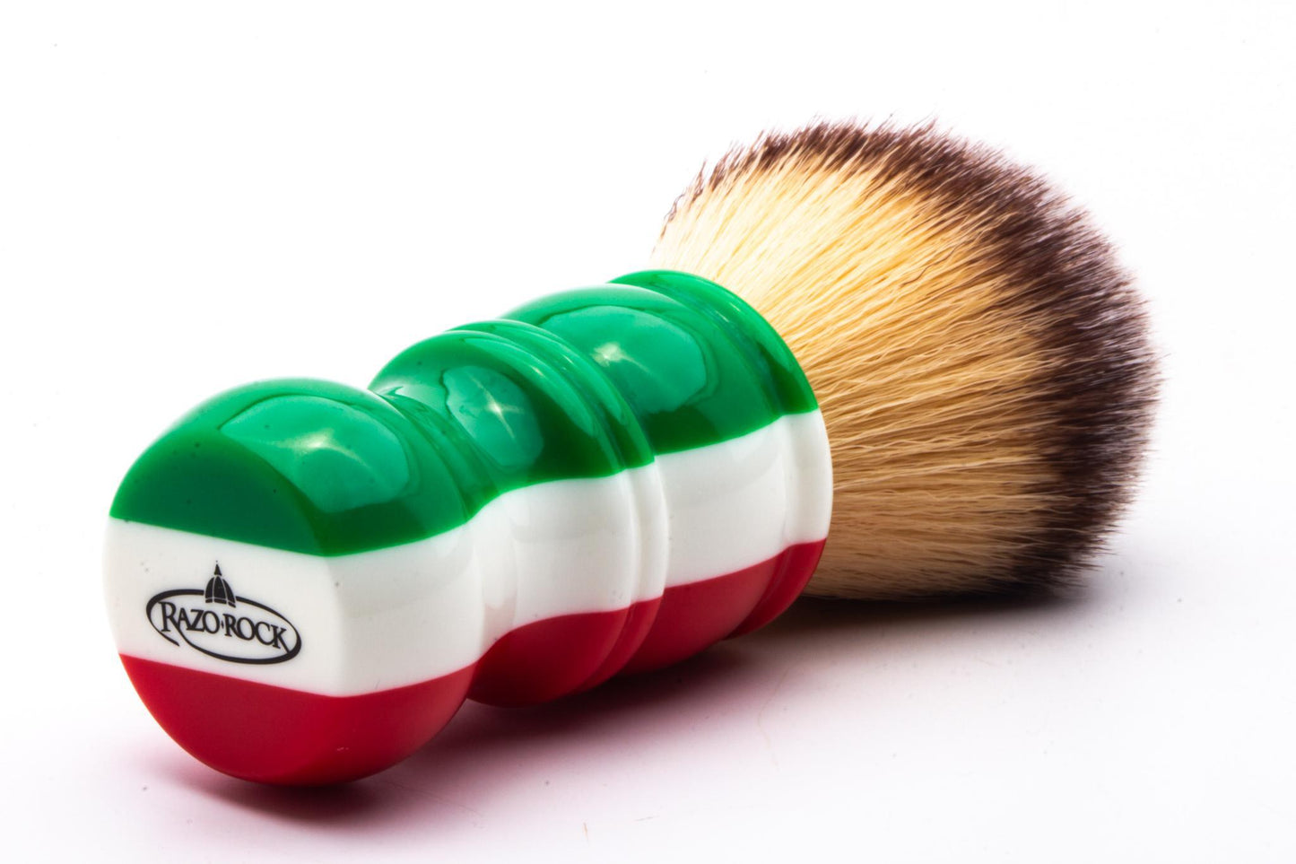 RazoRock | Italian Barber Italian Flag Plissoft Synthetic Shaving Brush - 24mm