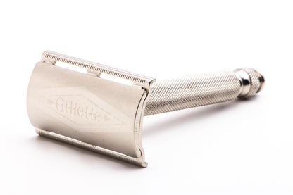 1940's Gillette Ball End Tech 3 Piece Double Edge Safety Razor | Original Condition