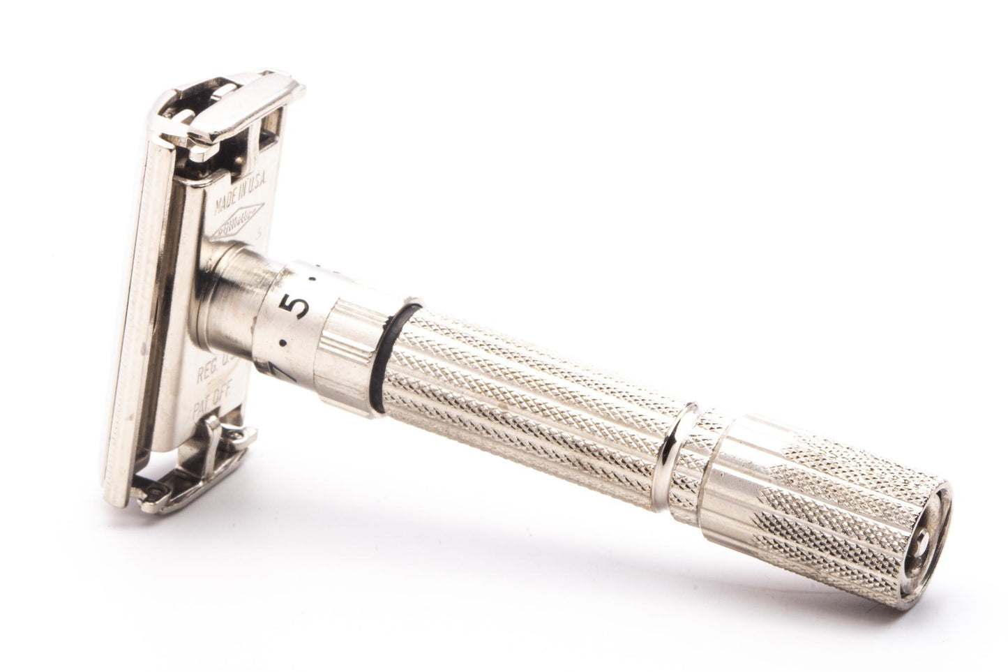 1961 G3 Gillette Fatboy $1.95 TTO Adjustable Double Edge Razor Set | Original Condition