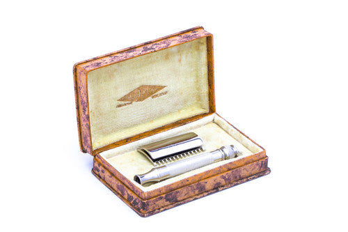 1920's Gillette Mayfair DeLuxe Safety Razor with Original Case | Made in England
