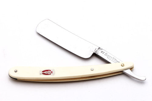 7/8" Grah & Plumacher 67 Silver Ring Straight Razor Hollow Ground | Solingen, Germany | Used