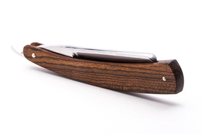 8/8" Ralf Aust Spanish Tip Straight Razor With Mexican Palisander Wood Scales