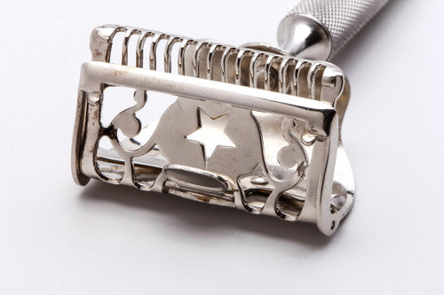 Star A.S.R. Corp 1912 Single Edge Safety Razor w/ Orig. Leather Case & Blades
