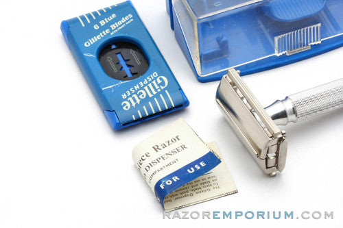 1950's Gillette British HD Rocket Safety Razor Set - Excellent