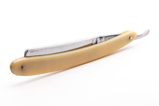 9/16'' Genco Vintage Restored Straight Razor With Original Celluloid Scales