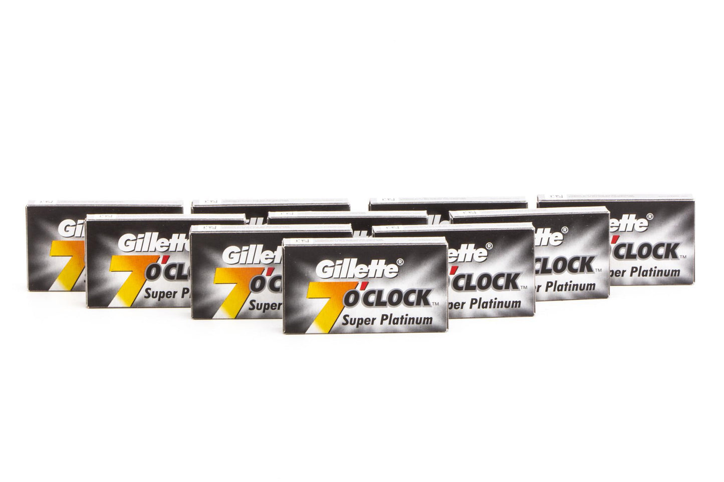 Gillette 7 O'clock Black Super Platinum Double Edge (DE) Razor Blades