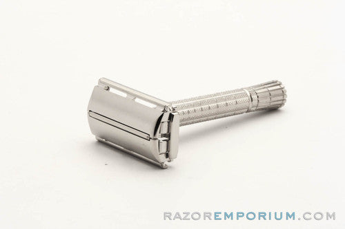 1959 E1 Gillette Flare Tip TTO Super Speed DE Safety Razor Nickel Revamp