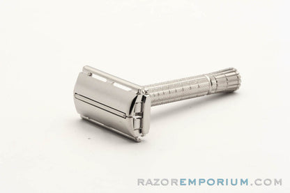1959 E1 Gillette Flare Tip TTO Super Speed DE Safety Razor Nickel Revamp