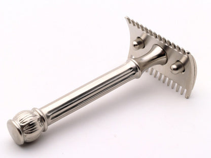 1917 Gillette Ball End Old Type DE Safety Razor |  Factory Nickel Revamp