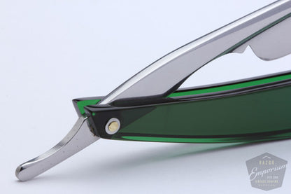 5/8'' Klas Tornblom Faux Frameback Forest Green Acrylic Straight Razor