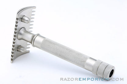 1916 Gillette Single Ring Old Type DE Safety Razor Satin Nickel Revamp