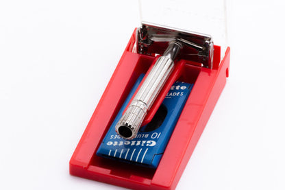 1958 Gillette TV Super Speed Razor with  Red Case - D1