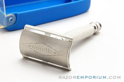1960's Gillette Ball End Tech Double Edge Safety Razor Set  - Made in England