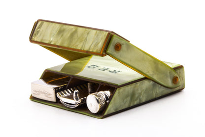1921 Gillette Milady Decollete Double Edge Safety Razor in Jade Case  | Original Condition