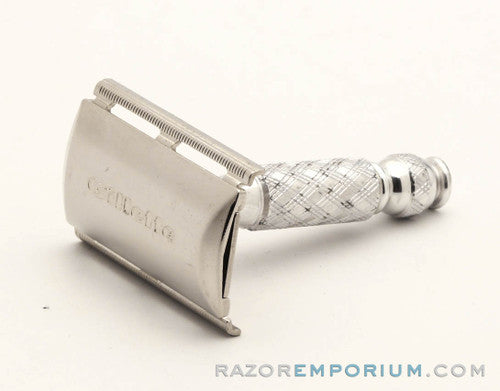 1972 S1 Gillette Ball End Tech Travel Spiral Handle Razor