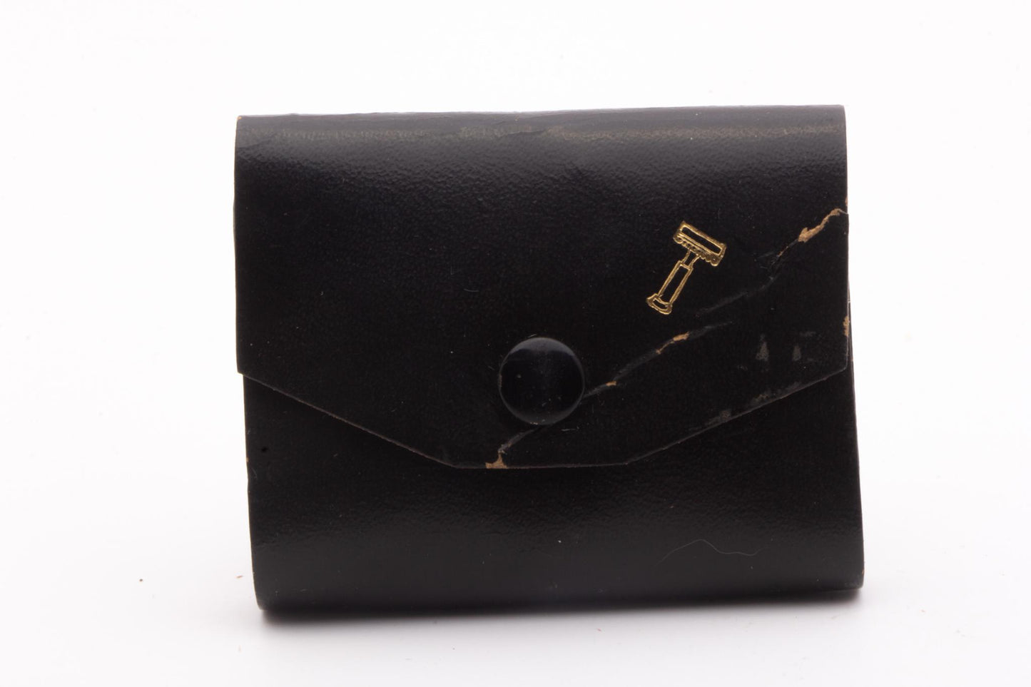 1964 J2 Gillette Ball End Tech Travel Safety Razor | Black Leather Case