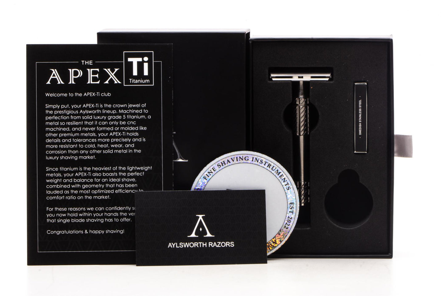 Aylsworth Razors | The APEX-Ti Machined Double Edge Safety Razor