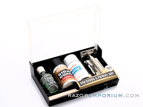 1966 Gillette L1 Flair Tip Super Speed Safety Razor Vacation & Travel Kit