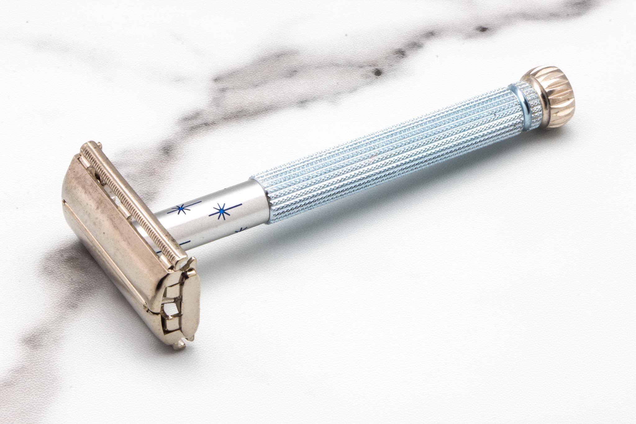 1967 M1 Gillette Blue Star Lady Gillette DE Safety Razor | Orginal Con ...