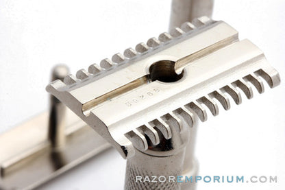 1930's Gillette NEW Deluxe Big Boy Razor Factory Nickel Revamp