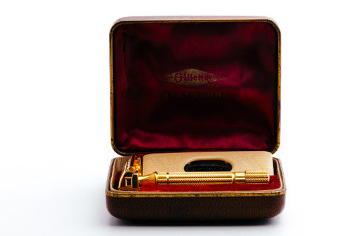 1948-1951 Gillette Aristocrat w/ Leather Case and Original Blade Dispenser